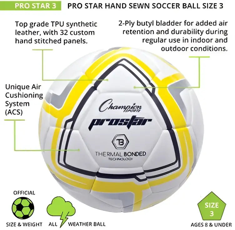 Champion Sports Prostar Prostar Soccer Ball - Ea