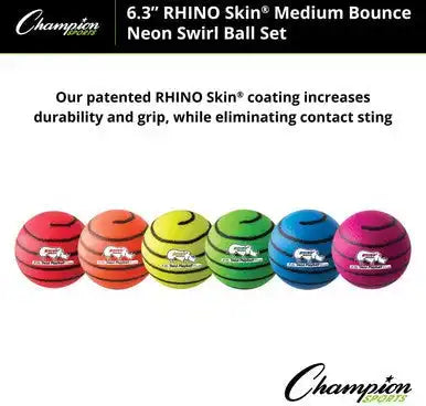 Champion Sports Rs63 Rhino Skin Foam Ball Medium Bounce - Set