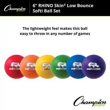 Champion Sports Rs65 6’’ Rhino Skin Low Bounce Softi Foam Ball - Ea - Blue