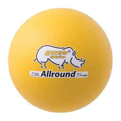 Champion Sports Rs7 7’’ Rhino Skin Medium Bounce Allround Foam Ball - Ea - Yellow / Single