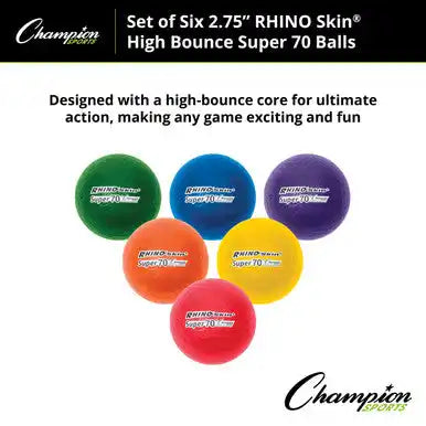 Champion Sports Rs70 2.75’’ Rhino Skin High Bounce Super 70 Foam Ball - Ea - Color Cannot be Specified