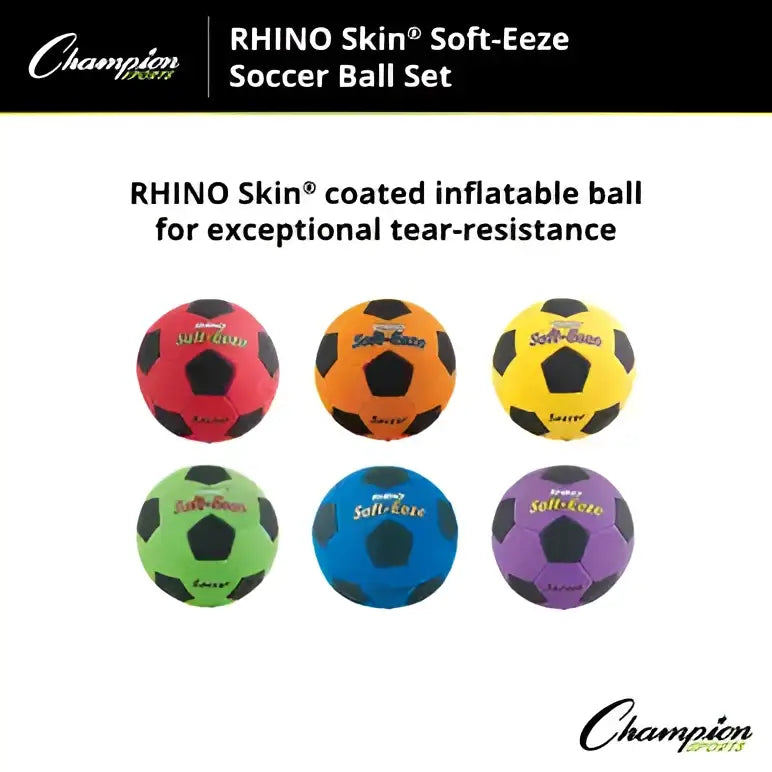 Champion Sports Rsebs Rhino Soft-eeze Soccer Ball - Set