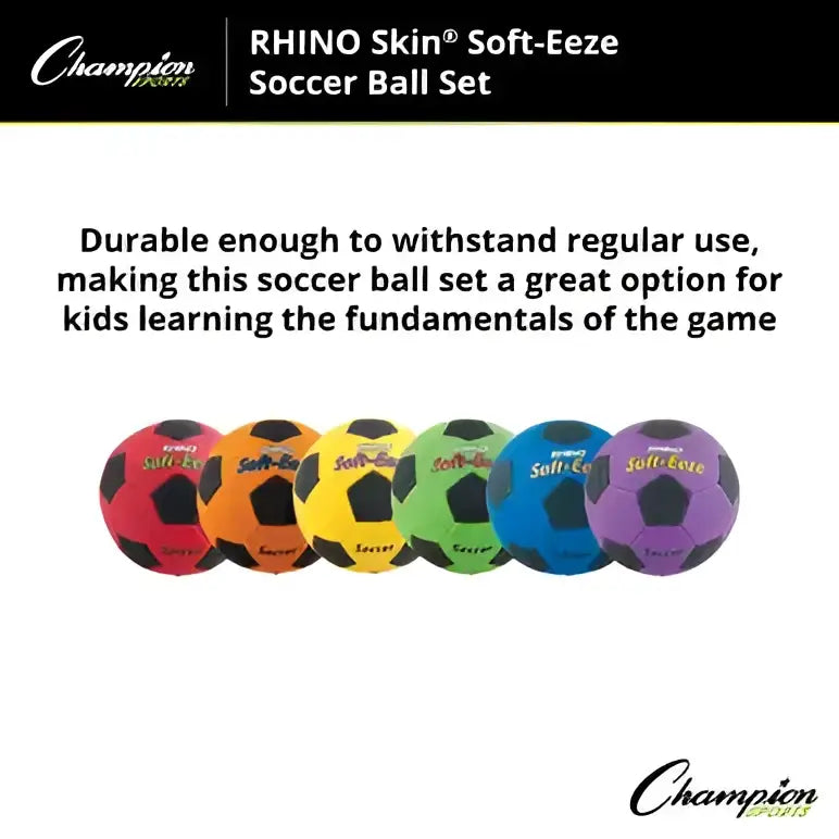 Champion Sports Rsebs Rhino Soft-eeze Soccer Ball - Set