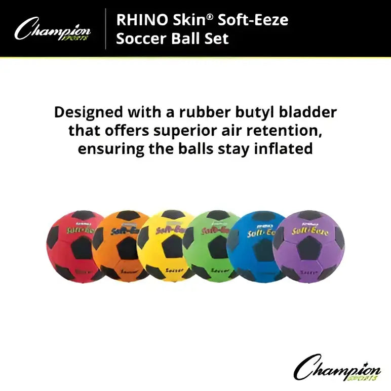Champion Sports Rsebs Rhino Soft-eeze Soccer Ball - Set