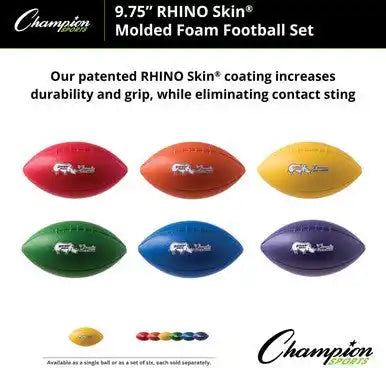 Champion Sports Rsmff Rhino Skin Molded Foam Footballs - Set