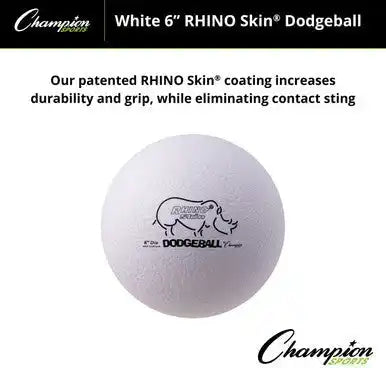 Champion Sports Rxd6 6’’ Rhino Skin Low Bounce Dodgeball - Ea