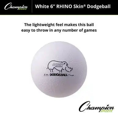 Champion Sports Rxd6 6’’ Rhino Skin Low Bounce Dodgeball - Ea