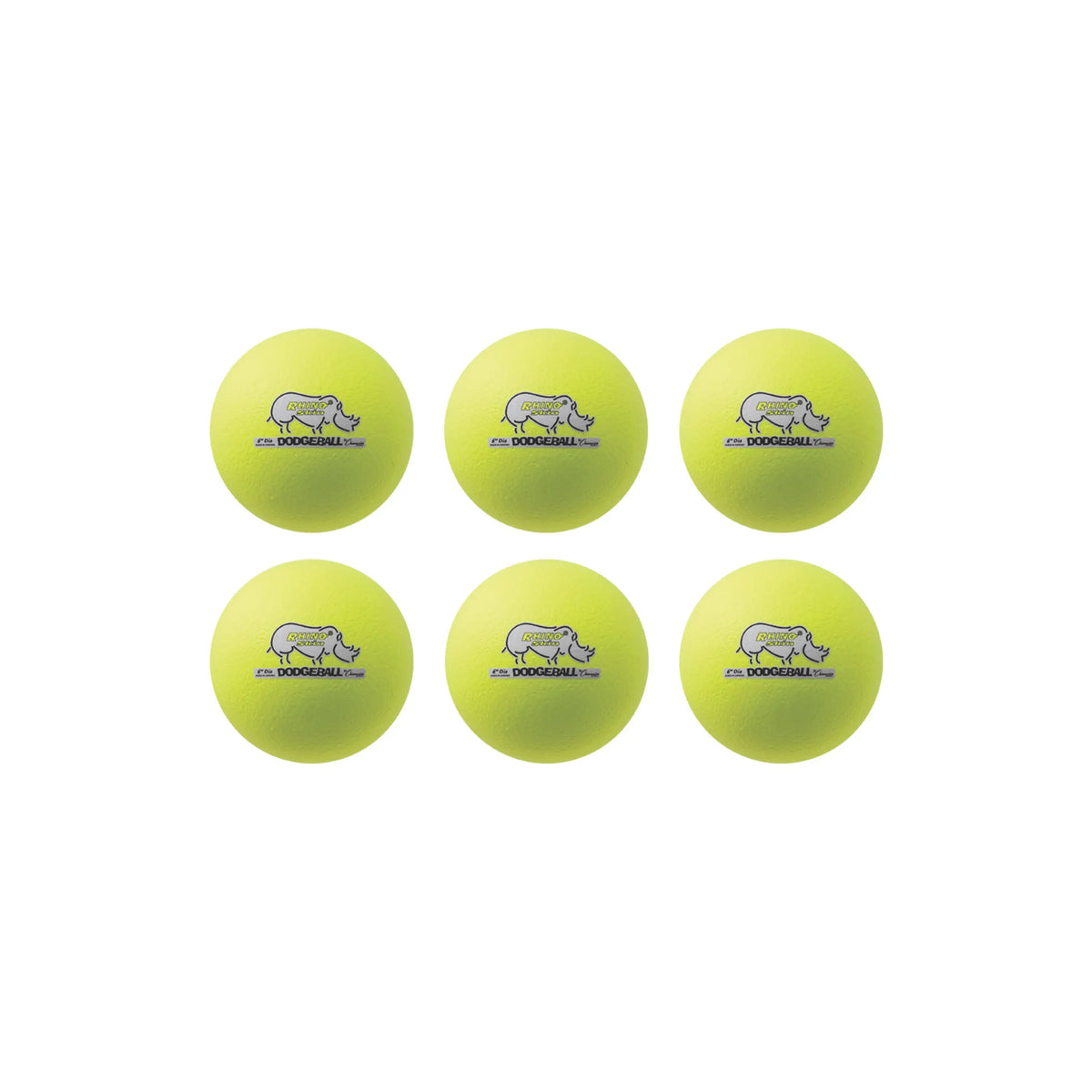 Champion Sports Rxd6set 6’’ Rhino Skin Low Bounce Dodgeball - Set
