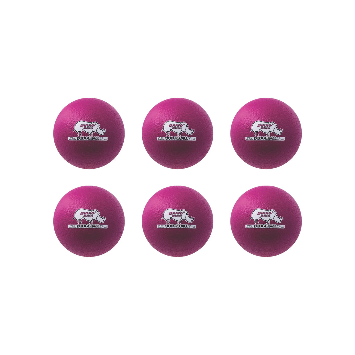 Champion Sports Rxd6set 6’’ Rhino Skin Low Bounce Dodgeball - Set