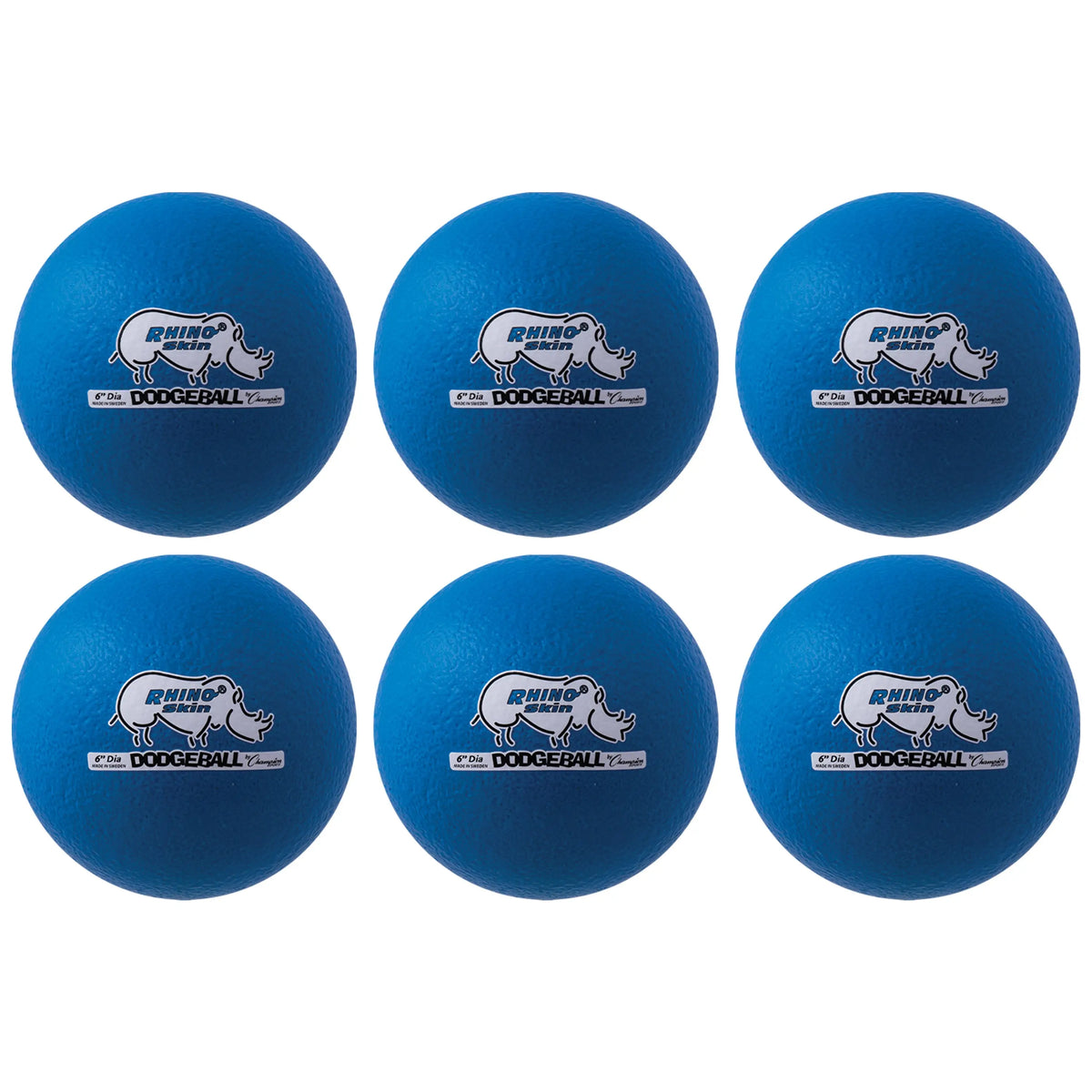 Champion Sports Rxd6set 6’’ Rhino Skin Low Bounce Dodgeball - Set