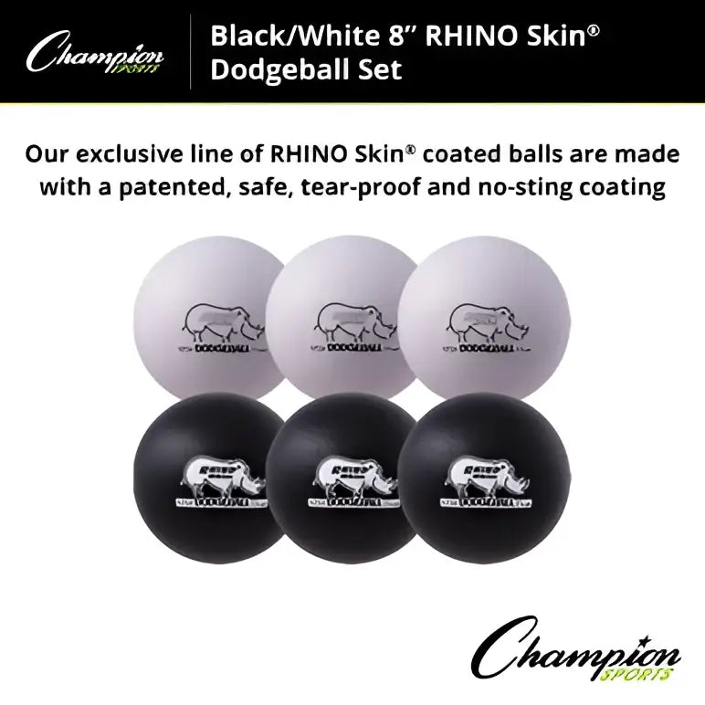 Champion Sports Rxd8 8’’ Rhino Skin Dodgeball - Set