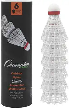 Champion Sports Shn Nylon Shuttlecock - 6 Pk