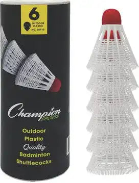 Champion Sports Shp Plastic Shuttlecock - 6 Pk
