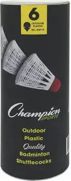 Champion Sports Shp Plastic Shuttlecock - 6 Pk