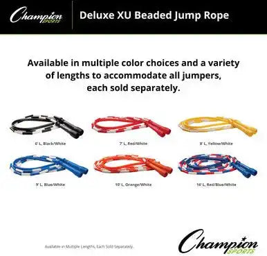 Champion Sports Sj Deluxe Xu Beaded Jump Rope - Ea