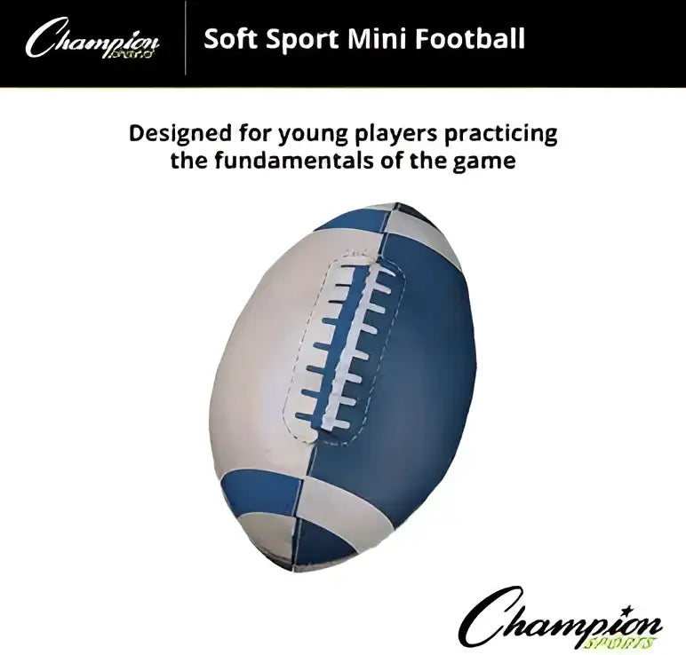Champion Sports Soft Sport Ball - Mini Football Size 3