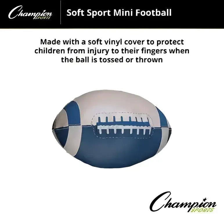 Champion Sports Soft Sport Ball - Mini Football Size 3