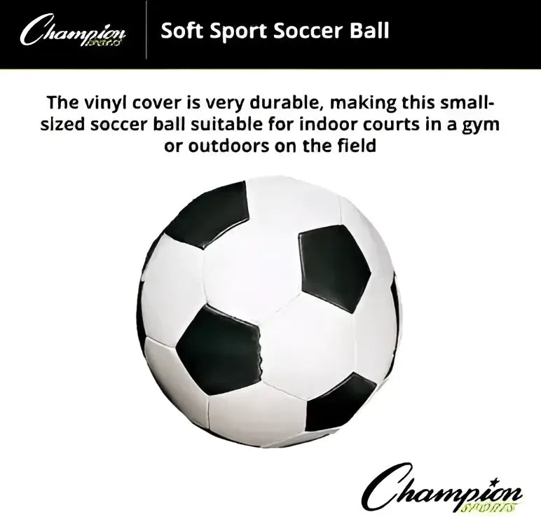 Champion Sports Soft Sport Ball - Soccer 7’’d