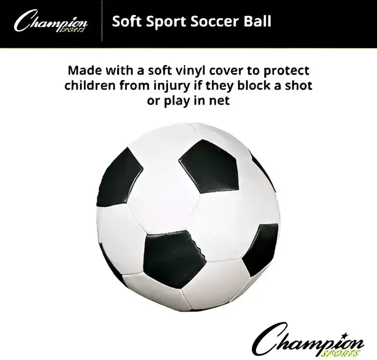 Champion Sports Soft Sport Ball - Soccer 7’’d