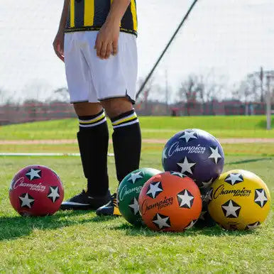 Champion Sports Srb Rubber Cover Soccer Ball - Set