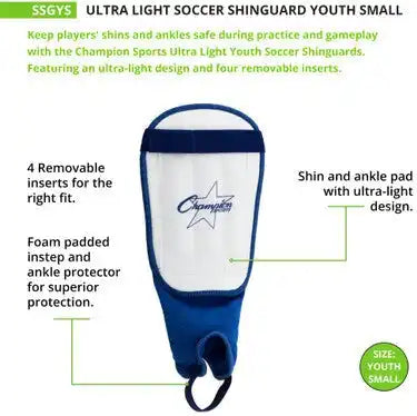 Champion Sports Ssg Ultra-light Soccer Shin Guards - Pr