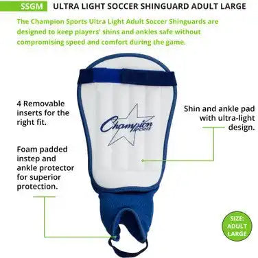 Champion Sports Ssg Ultra-light Soccer Shin Guards - Pr