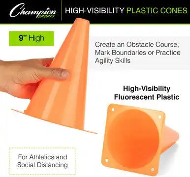 Champion Sports Tc High-visibility Plastic Cone - Ea