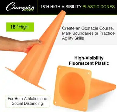 Champion Sports Tc High-visibility Plastic Cone - Ea