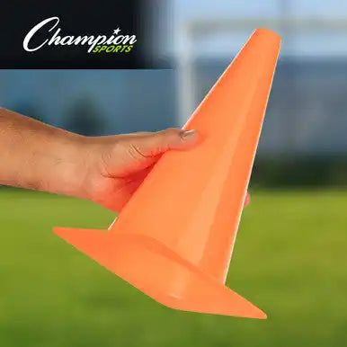Champion Sports Tc High-visibility Plastic Cone - Set - 9’’ H, of Six