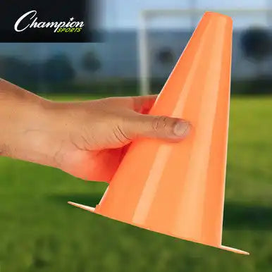 Champion Sports Tc High-visibility Plastic Cone - Set - 9’’ H, of Six