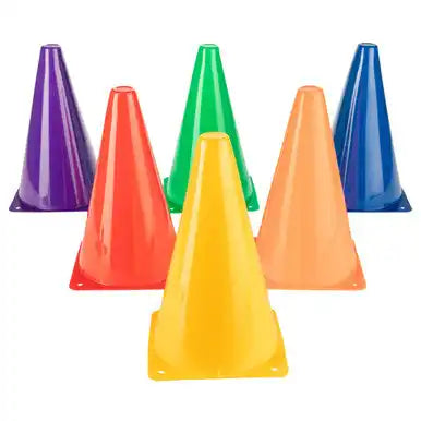Champion Sports Tc High-visibility Plastic Cone - Set - 9’’ H, of Six