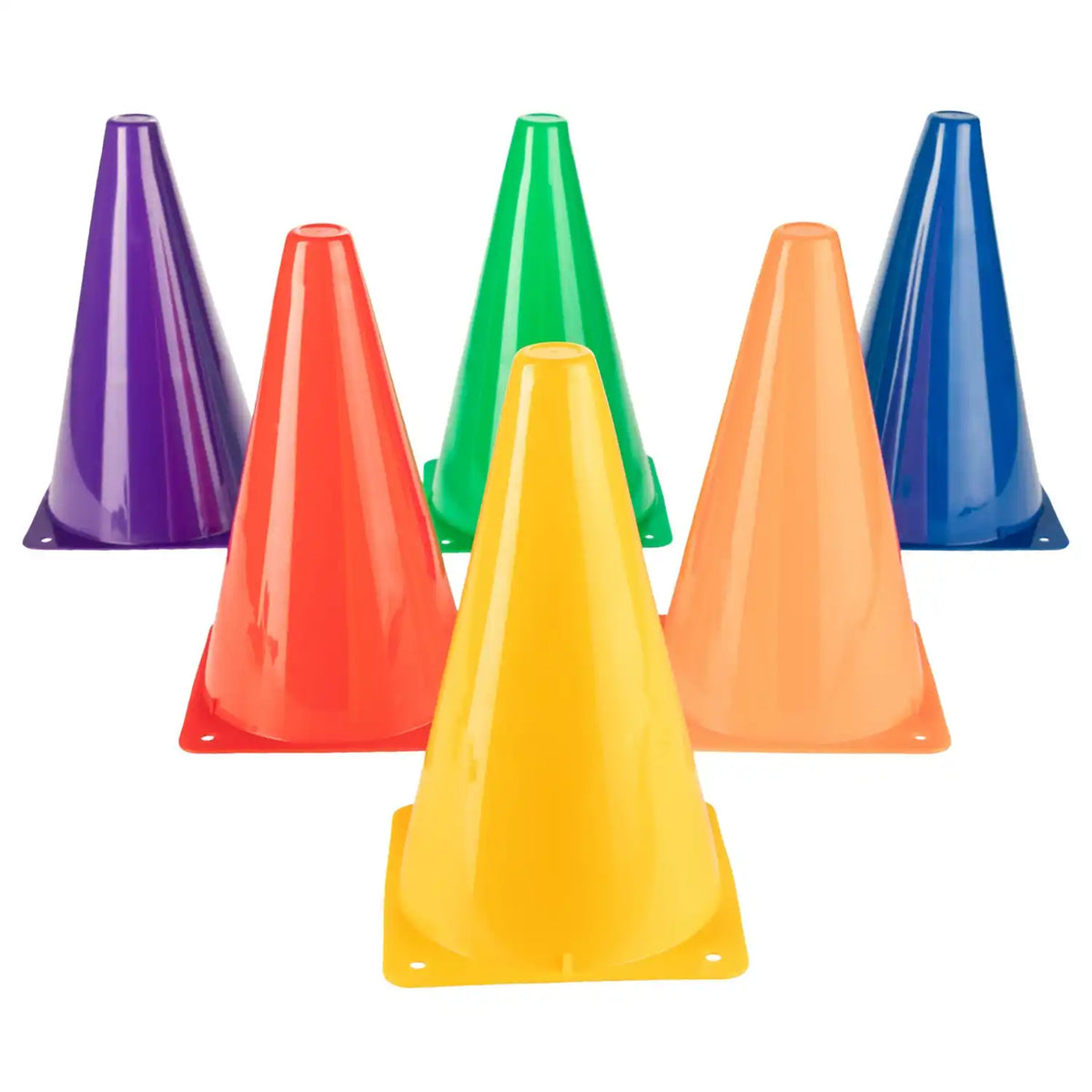 Champion Sports Tc High-visibility Plastic Cone - Set - 9’’ H, of Six