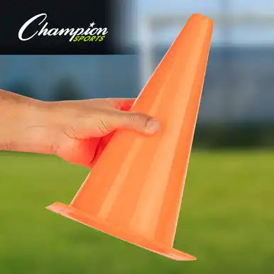Champion Sports Tc High-visibility Plastic Cone - Set - 9’’ H, of Six