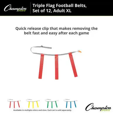 Champion Sports Tffax Triple Flag Football Adult Xl - Doz