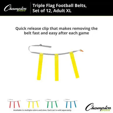Champion Sports Tffax Triple Flag Football Adult Xl - Doz
