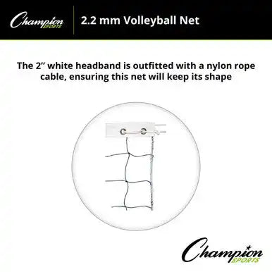 Champion Sports Vn2 2.2 Mm Volleyball Net Vn2 - Ea