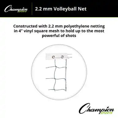 Champion Sports Vn2 2.2 Mm Volleyball Net Vn2 - Ea