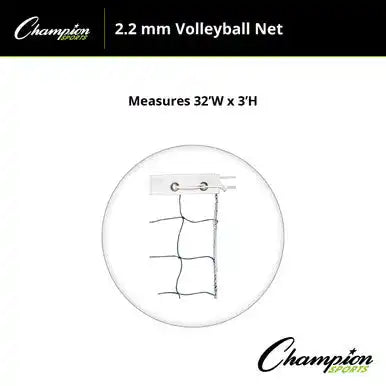 Champion Sports Vn2 2.2 Mm Volleyball Net Vn2 - Ea