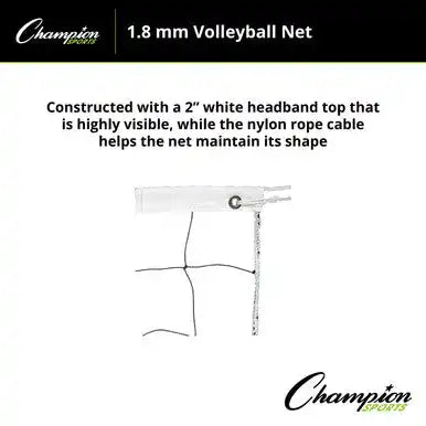 Champion Sports Vn4 1.8 Mm Volleyball Net Vn4 - Ea