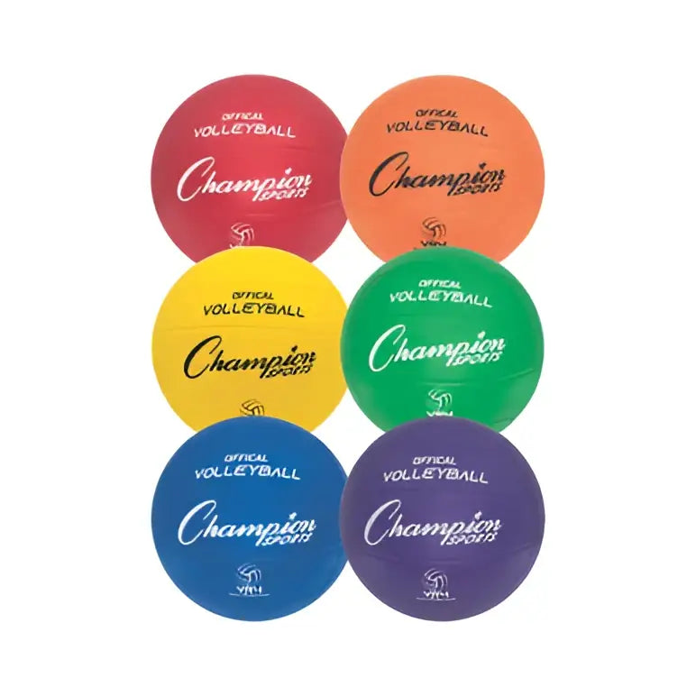 Champion Sports Vr4 Rubber Volleyball - Set - of Six Colors