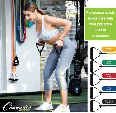 Champion Sports Xf Resistance Tubing with Foam Handle - Ea