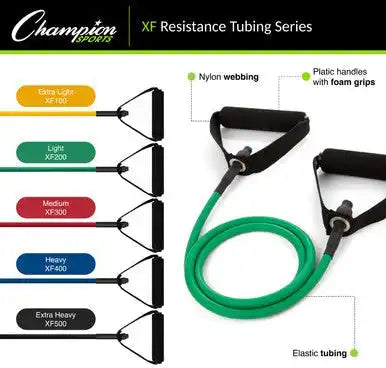 Champion Sports Xf Resistance Tubing with Foam Handle - Ea