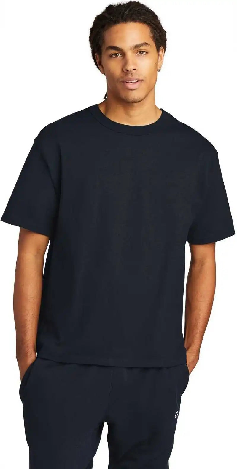 Champion T105 Heritage 7 Oz Jersey Tee Navy