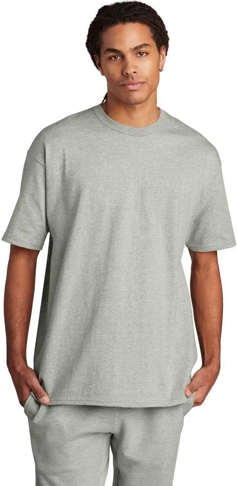 Champion T105 Heritage 7 Oz Jersey Tee Oxford Grey