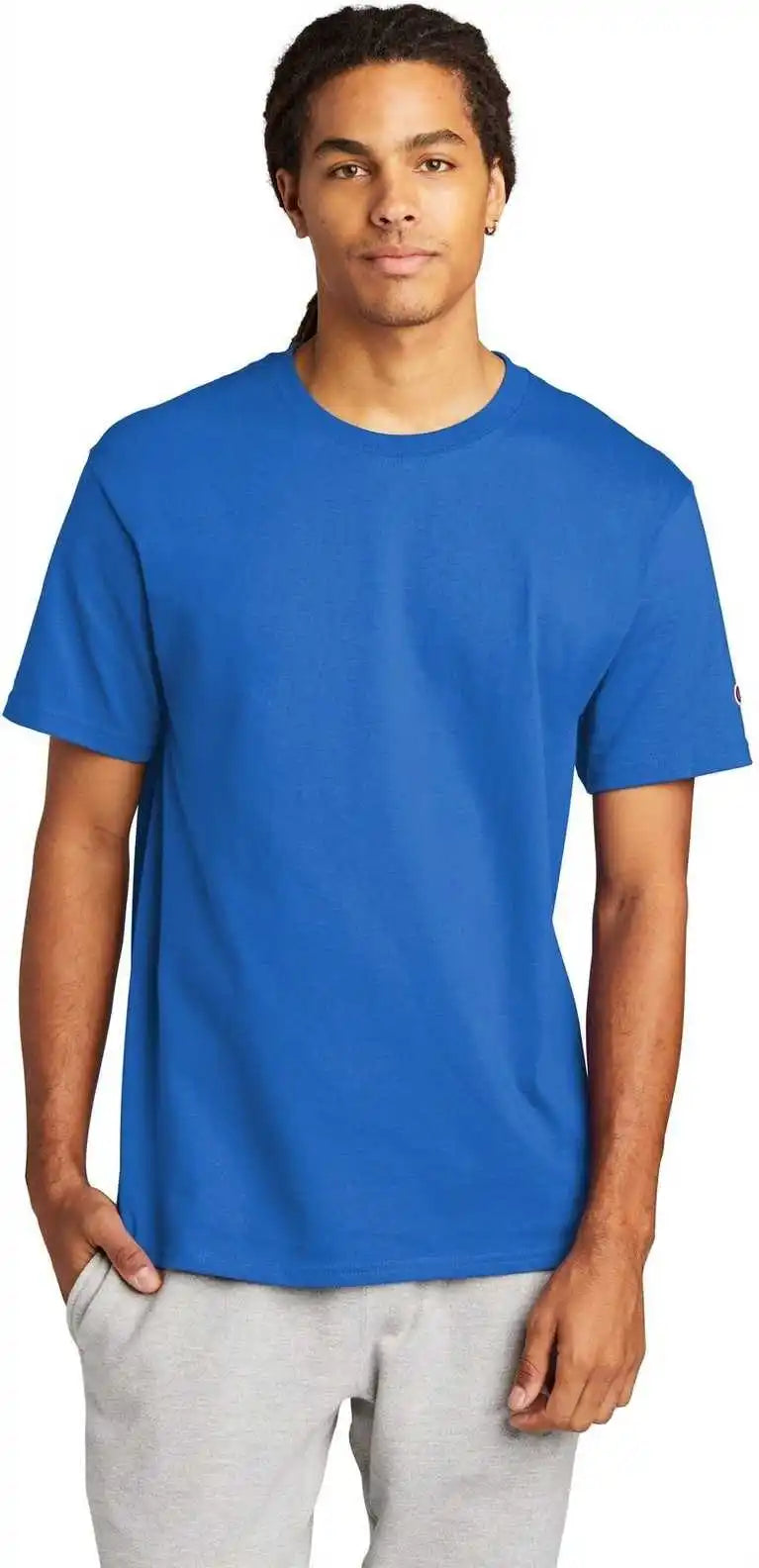 Champion T425 Heritage 6 Oz Jersey Tee Athletic Royal