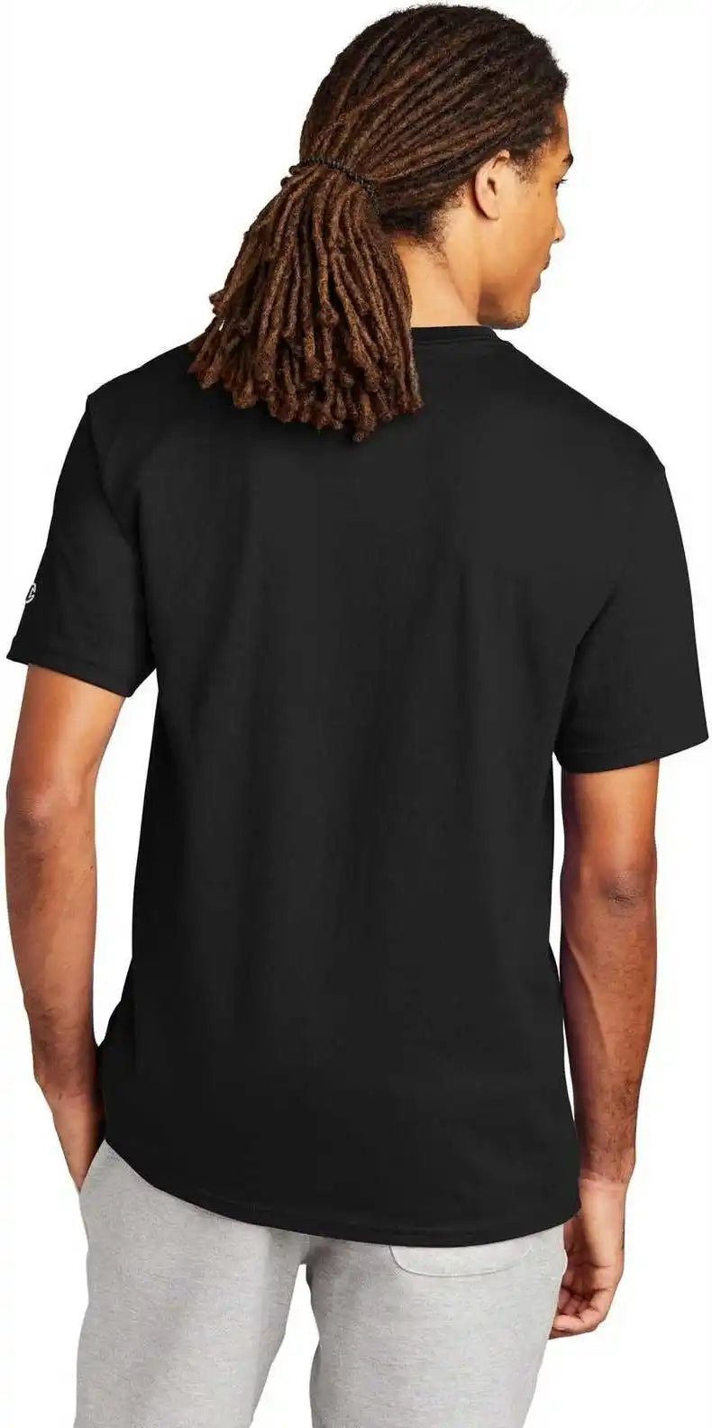 Champion T425 Heritage 6 Oz Jersey Tee Black