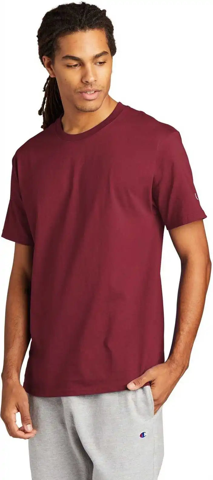 Champion T425 Heritage 6 Oz Jersey Tee Cardinal