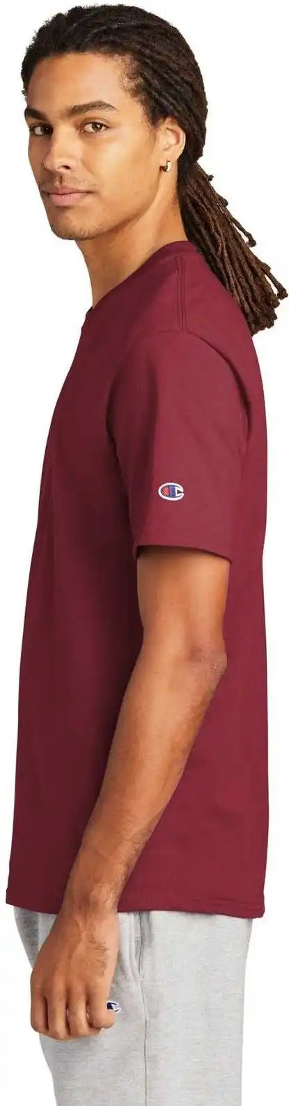 Champion T425 Heritage 6 Oz Jersey Tee Cardinal