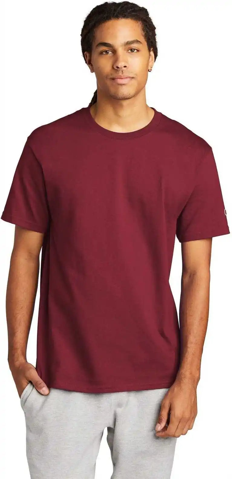 Champion T425 Heritage 6-oz Jersey Tee - Cardinal