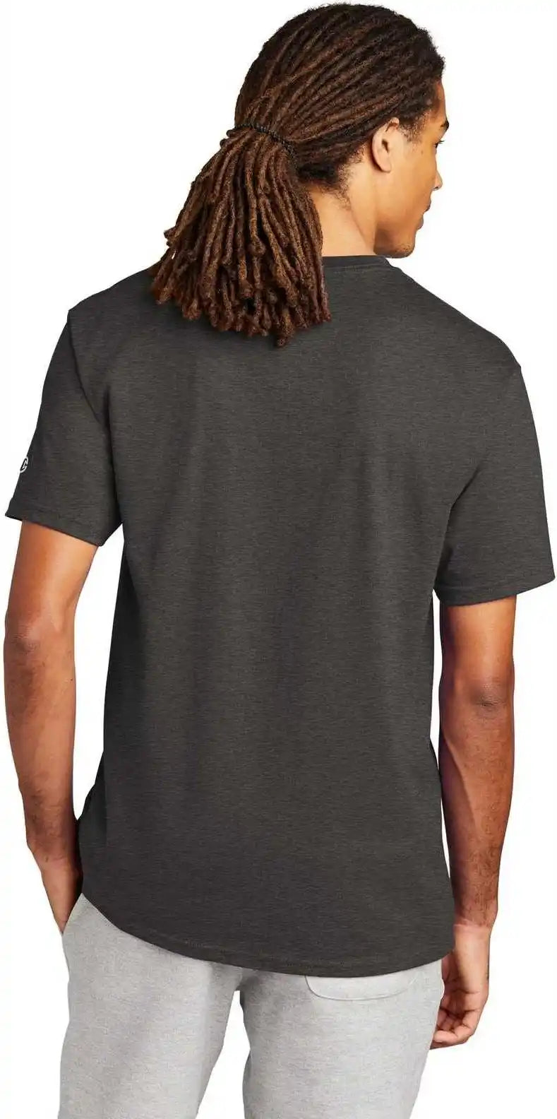 Champion T425 Heritage 6-oz Jersey Tee - Charcoal Heather
